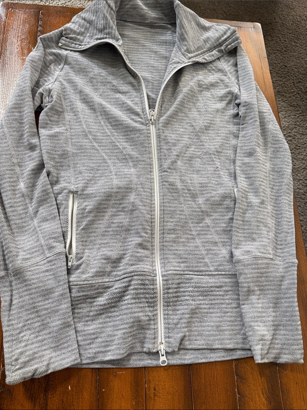lululemon athletica Heather Gray Full-Zip Jacket